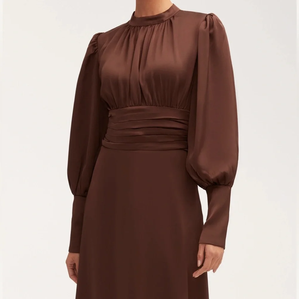 NWT Veiled Collection Satin Maxi Dress - Modest - Picture 4 of 9
